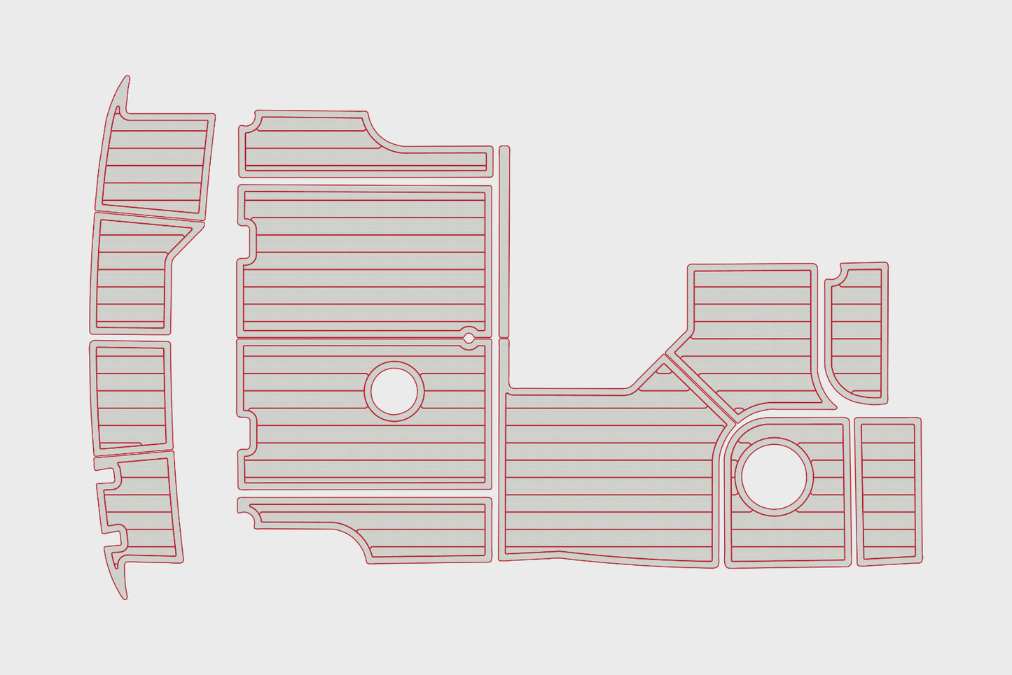 1995-1996 Wellcraft 23 SE Cockpit Swim platform 1/4"6mm EVA Foam floor