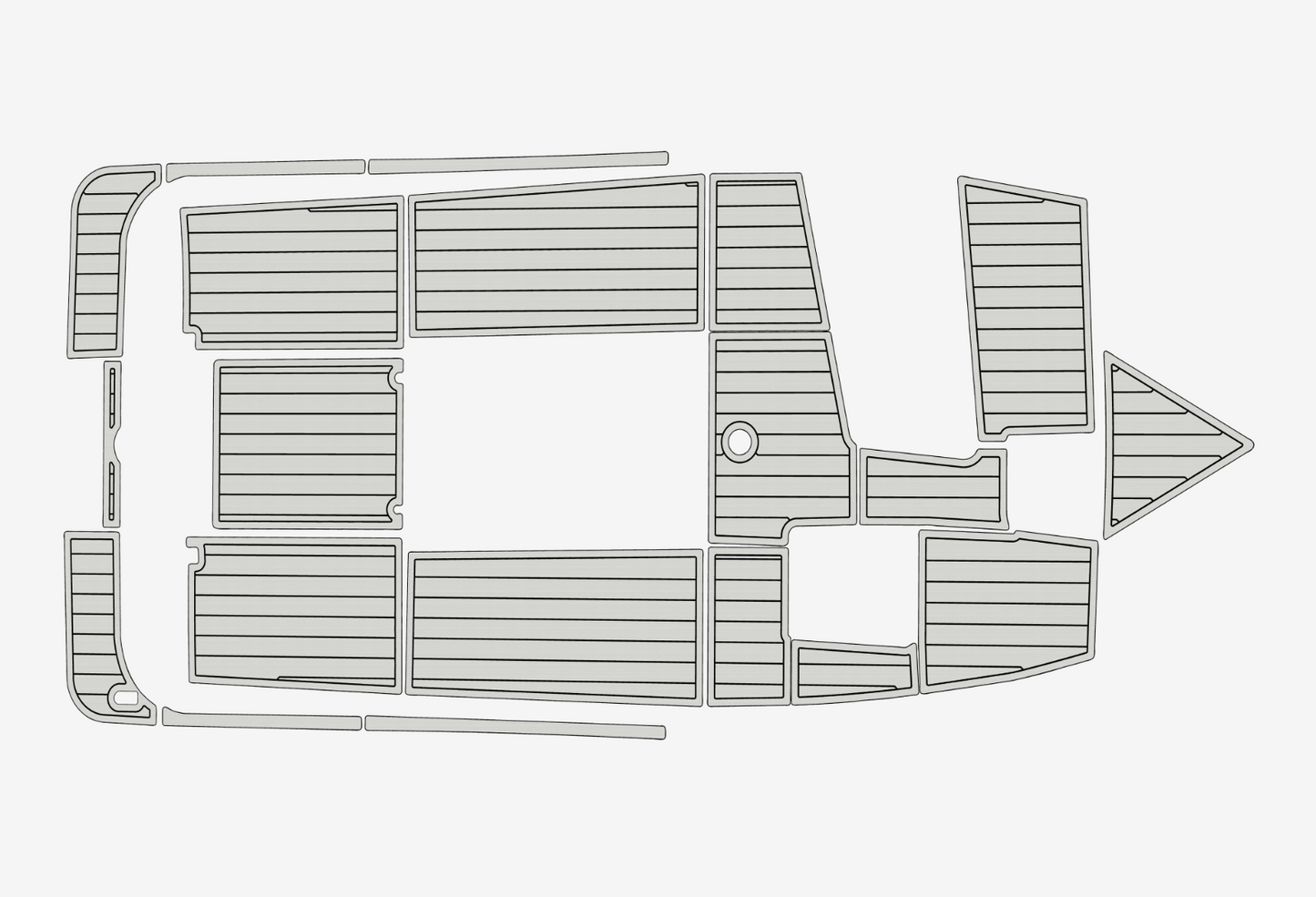 1998-2003 Malibu Response Cockpit Swim platform 1/4" 6mm EVA teak foam Floor