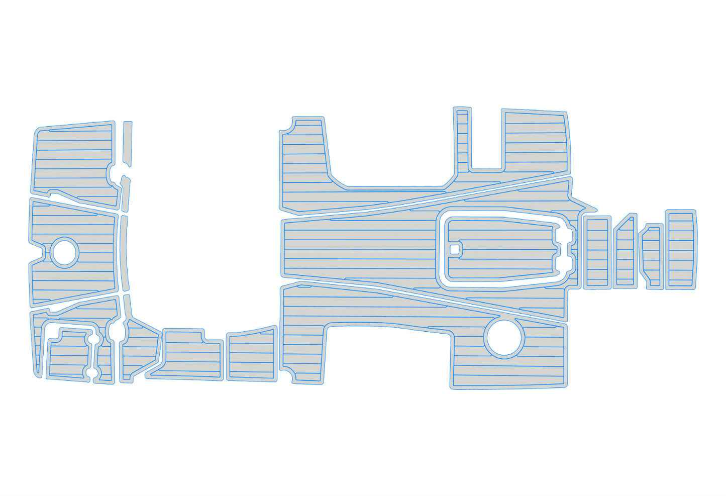 2016-2018 Monterey 278 ssc Cockpit Swim platform 1/4"6mm EVA Foam floor