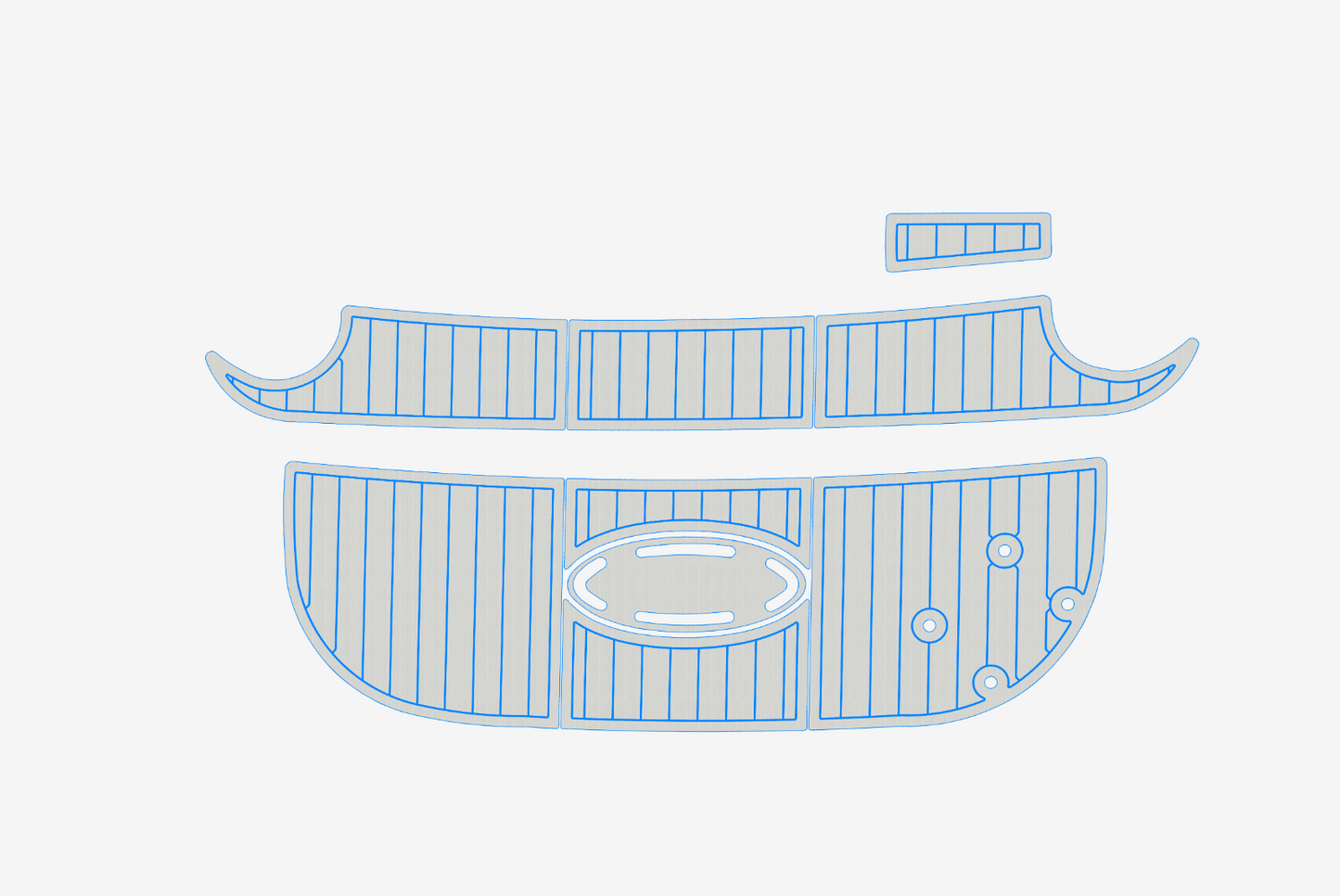 2004-2009 Larson 260 Cabrio Cockpit Swim platform 1/4"6mm EVA Foam faux floor