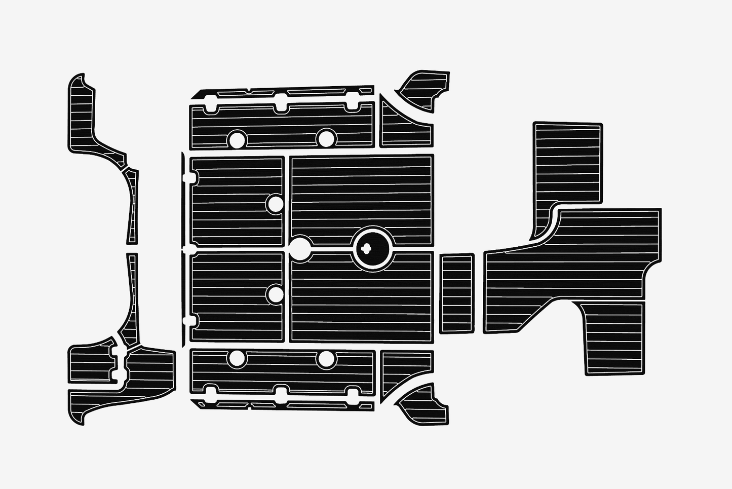 2015-2019 Boston Whaler 315 Conquest Cockpit Swim platform 1/4"6mm EVA mat floor