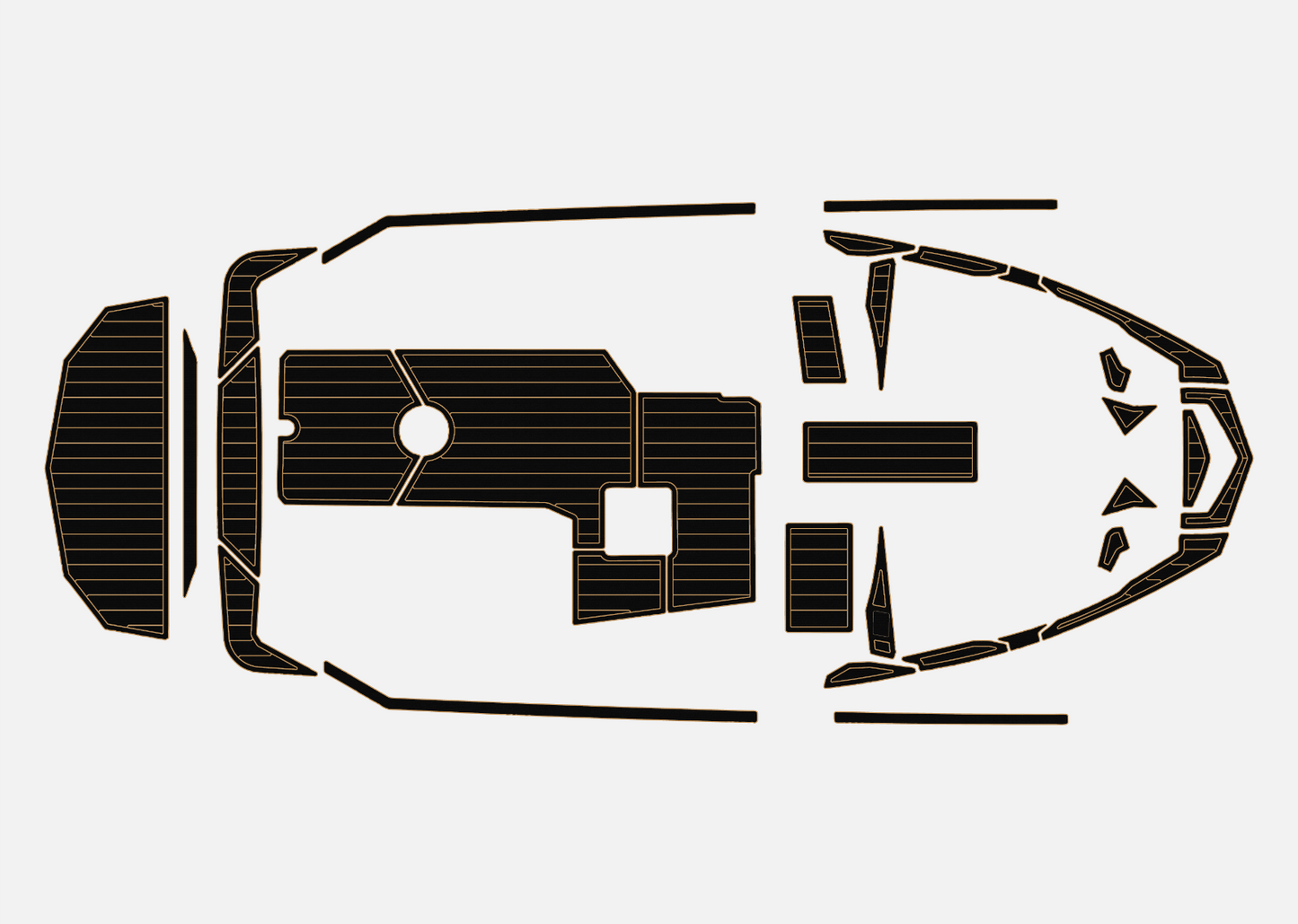2018-2019 Supreme S224 Cockpit Swim platform bow 1/4"6mm EVA foam faux mat floor