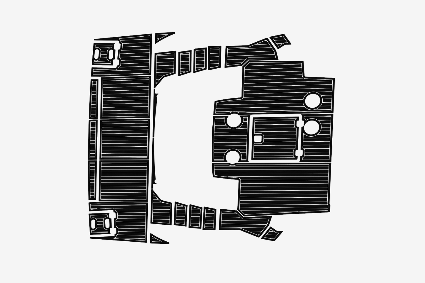 2016-2019 Cruisers 60 Cockpit Swim platform 1/4"6mm EVA Foam carpet mat floor