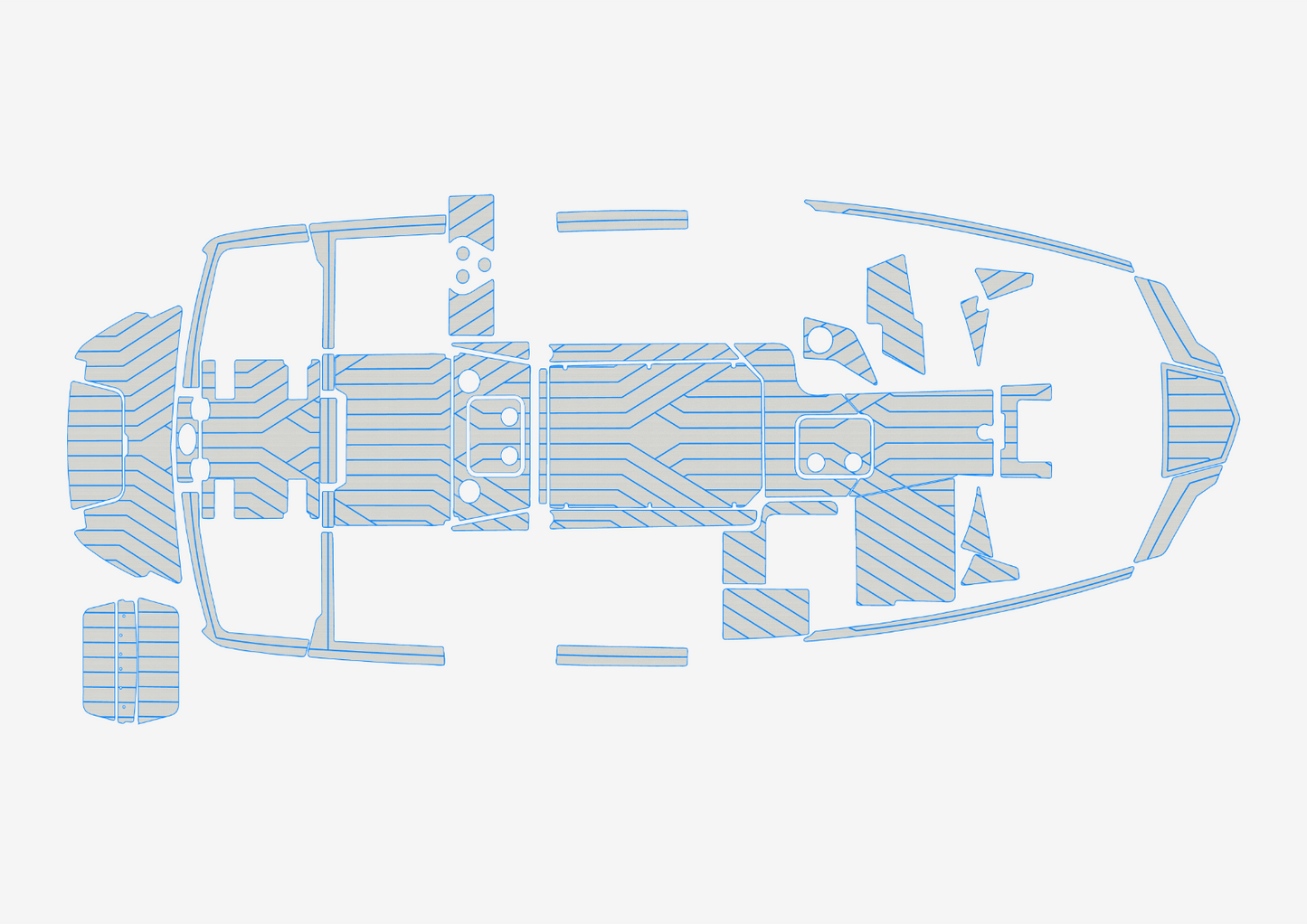 2021-2022 Malibu M220 Cockpit Swim platform bow 1/4"6mm EVA Foam floor