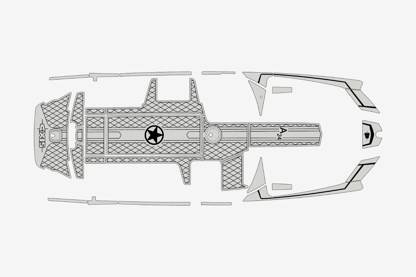 2013-2017 Axis A24 Marine teak deck EVA Foam Boat flooring