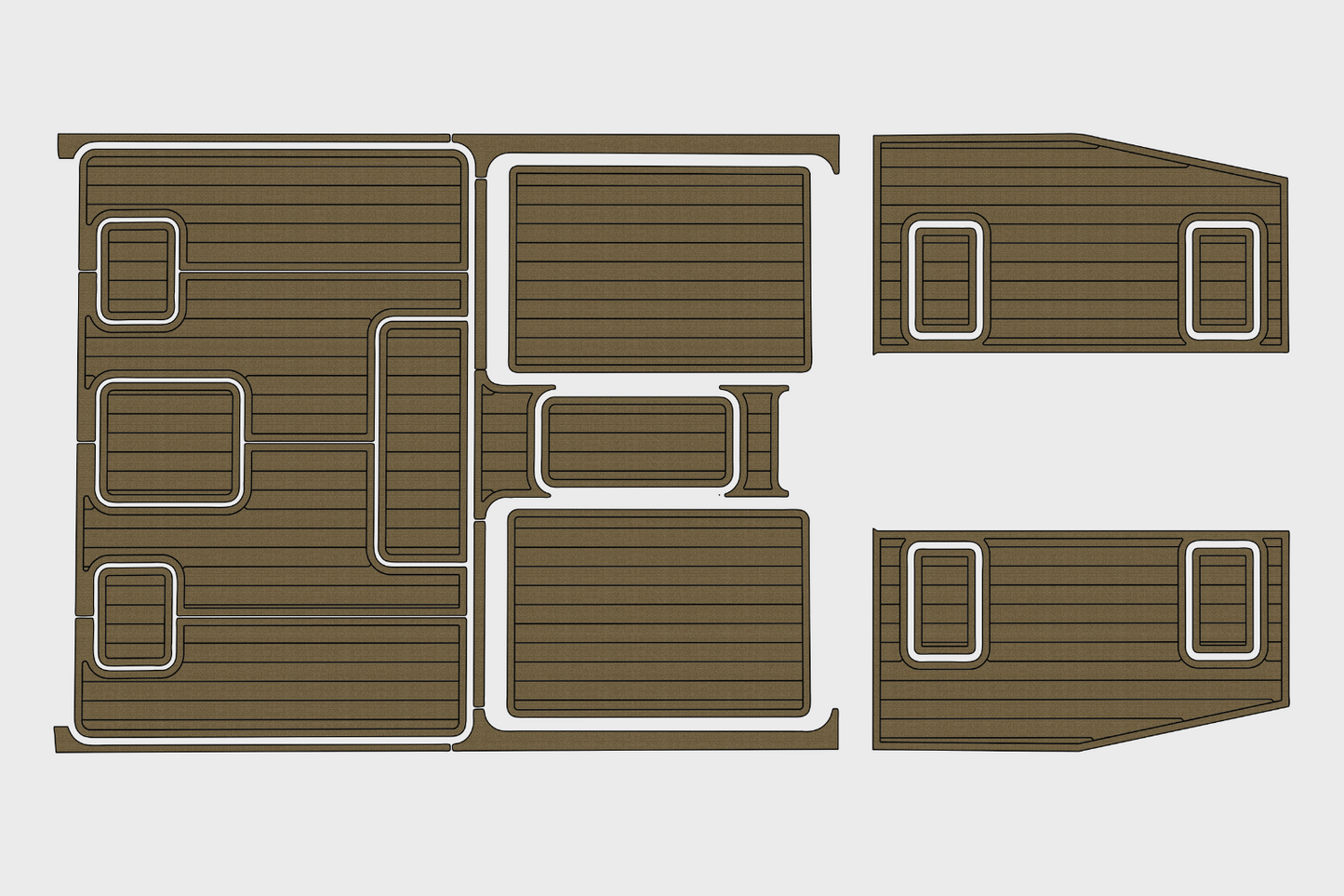 1982 Bertram 26 SPROT Cockpit Swim platform 1/4"6mm EVA Foam carpet marine floor