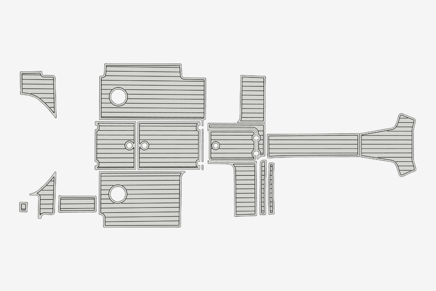 2022-2024 Edgewater 280 CX Cockpit Swim platform 1/4"6mm EVA Foam mat floor