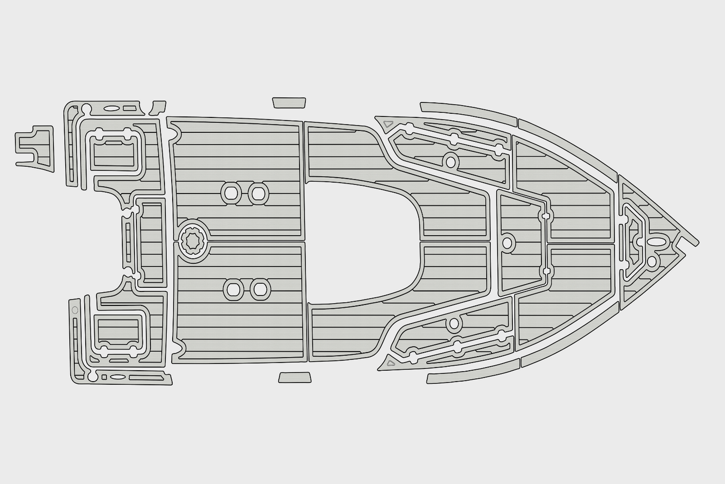 2018-2024 Bulls Bay 2200 Cockpit Swim platform bow 1/4"6mm EVA Foam fuax floor