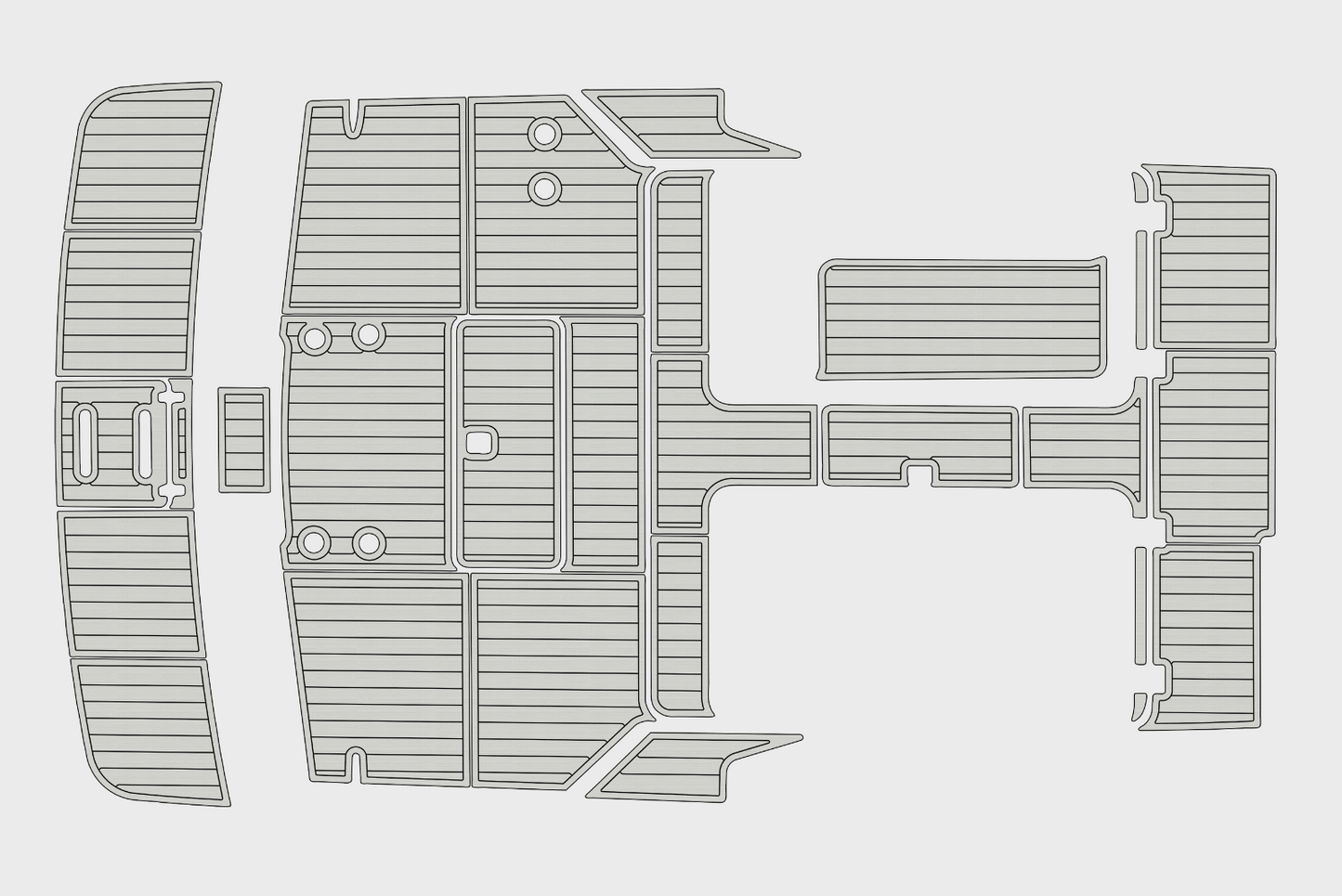 2002-2004 Tiara 29 Coronet Cockpit Swim platform 1/4"6mm EVA Foam floor