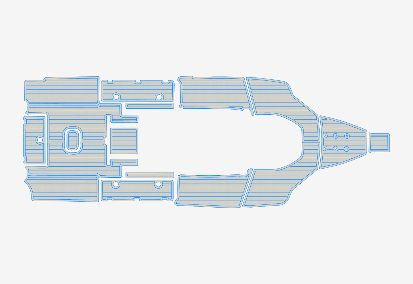 2022 Tidewater 272 CC Cockpit Swim platform 1/4"6mm EVA foam faux floor