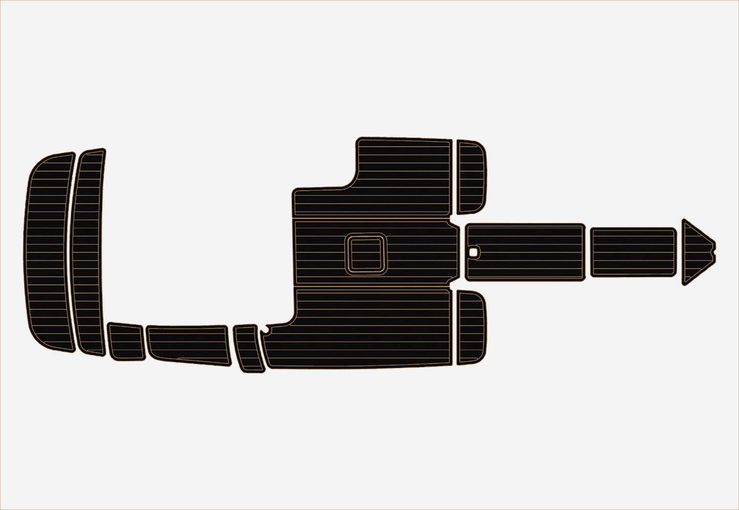2008- 2010 cobalt 222 Cockpit Swim platform bow 1/4"6mm EVA foam faux mat floor