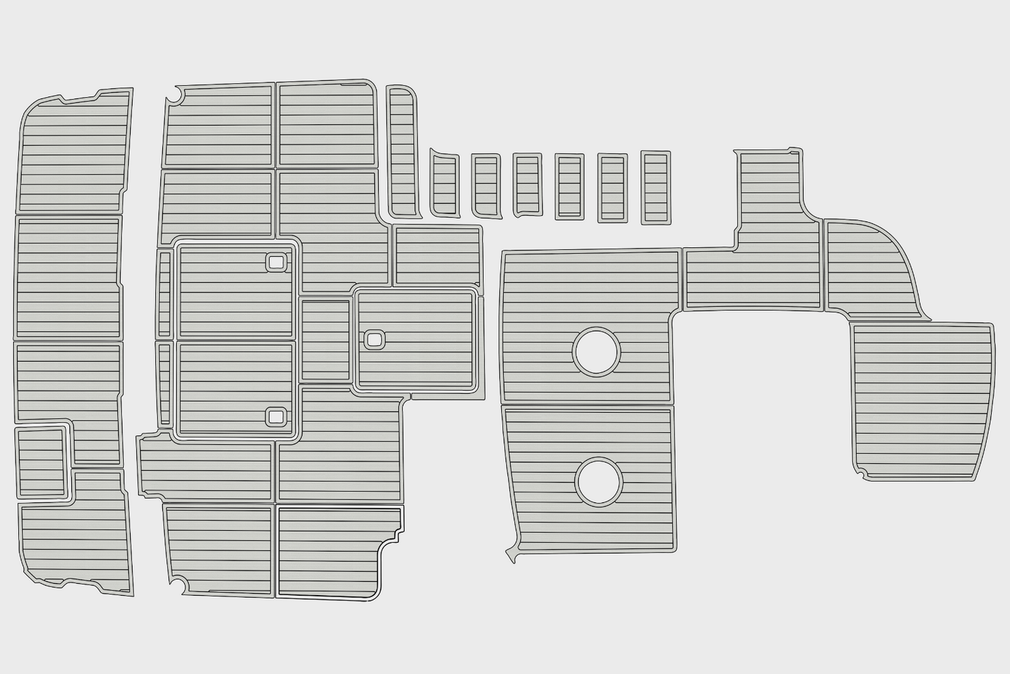 2013-2018 Silverton 43 Convertible Cockpit Swim platform 1/4"6mm EVA Foam floor