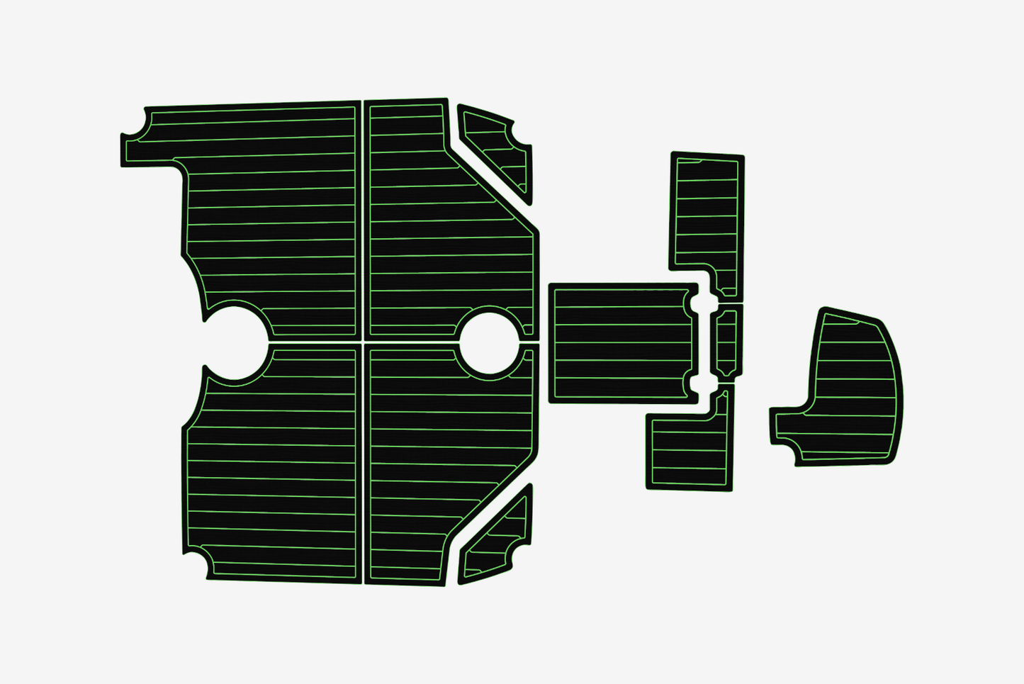 2002-2005 Robalo 235 Walkaround Cockpit 1/4"6mm EVA Foam faux floor