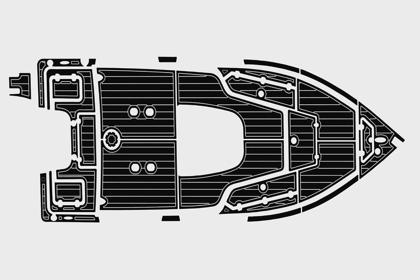 2018-2024 Bulls Bay 2200 Cockpit Swim platform bow 1/4"6mm EVA Foam fuax floor