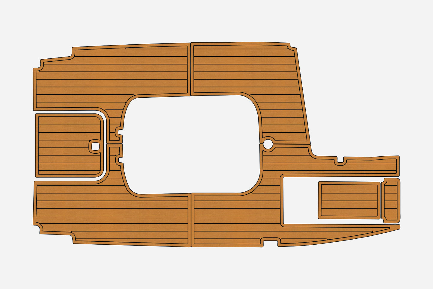 1995-1996 Malibu Respons Deck Anti-slip mat Custom EVA faux teak marine flooring