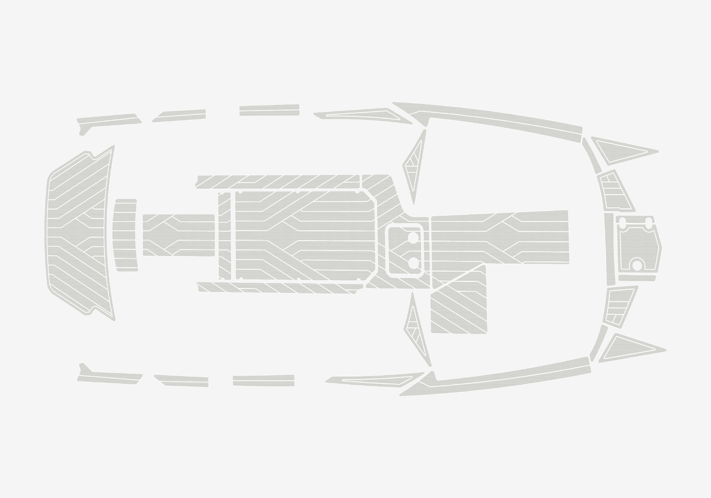 2017-2018 malibu 22 MXZ Cockpit Swim platform bow 1/4"6mm EVA Foam floor