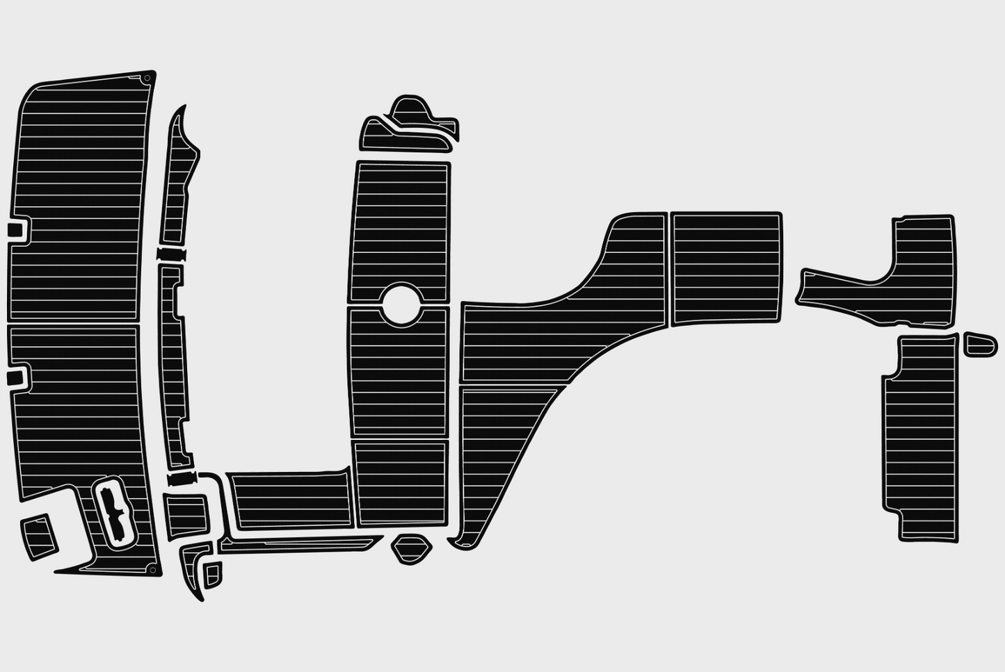 2002-2004 Rinker 342 Fiesta VEE EC Cockpit Swim platform 1/4"6mm EVA foam floor
