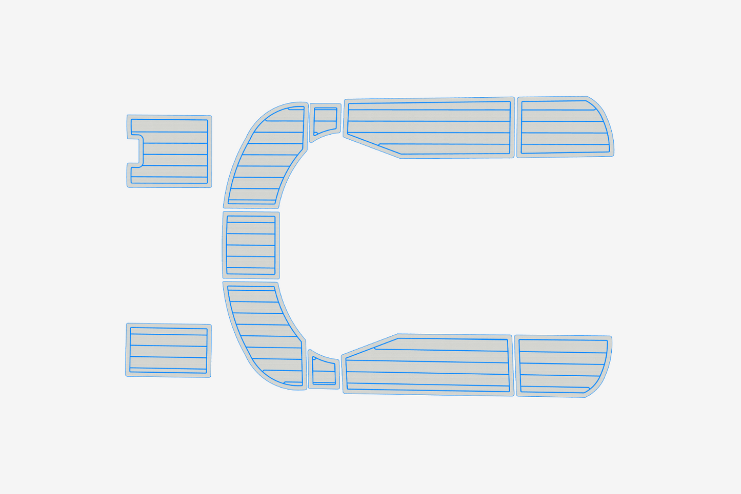 2001 Beneteau 46 Oceanus Anti-slip mat Custom EVA teak marine deck flooring