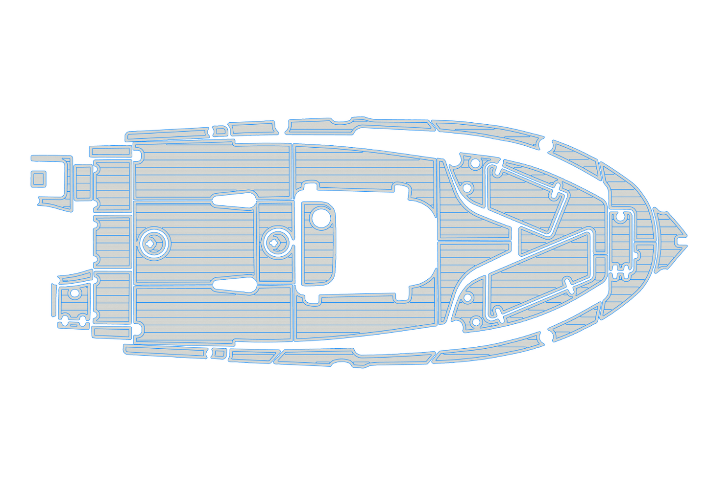 2021-2023 Sea Hunt 229 ultra Cockpit Swim platform bow 1/4"6mm EVA Foam floor