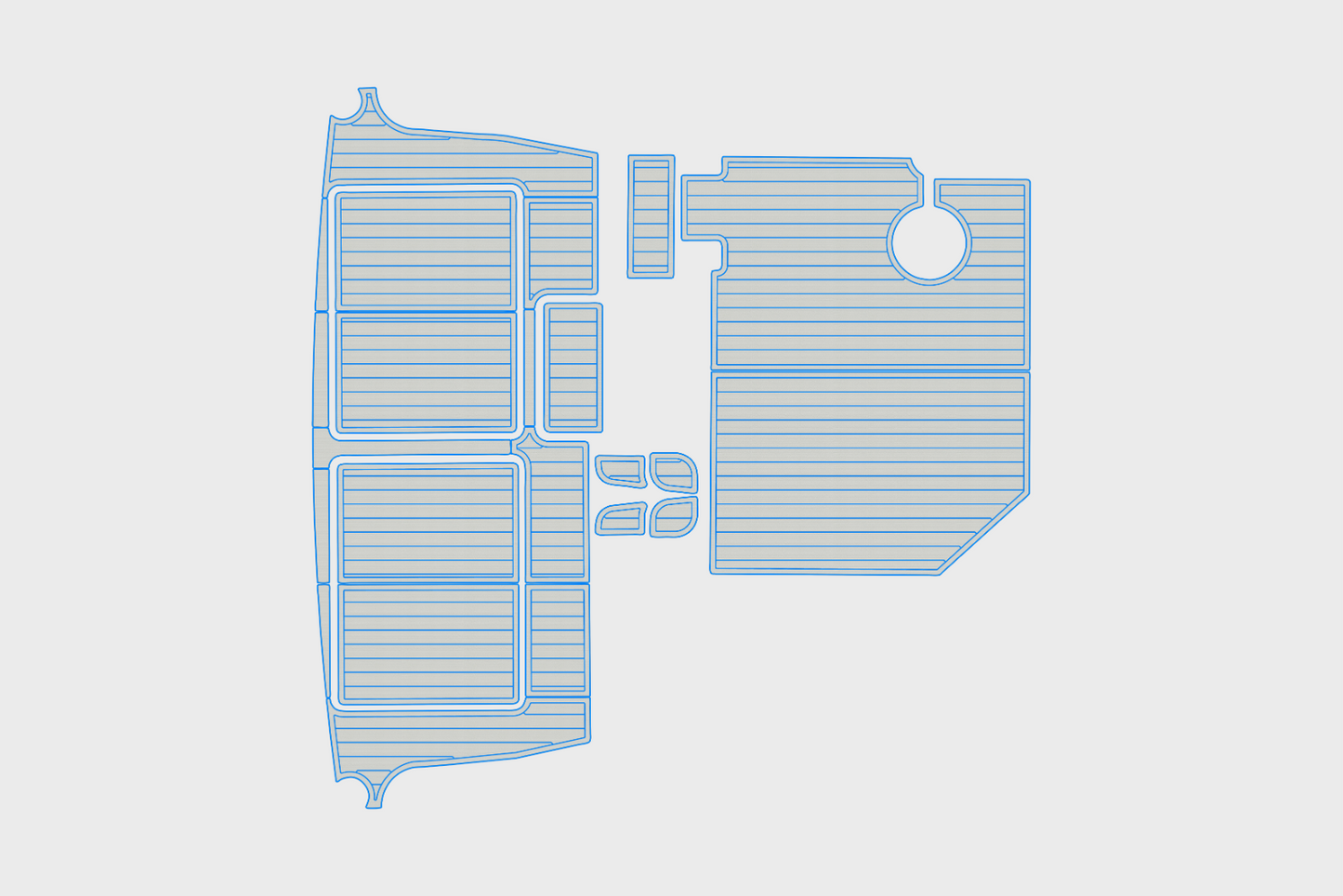 1996-2002 Bayliner 3988 Command Bridge Cockpit 1/4"6mm EVA foam faux MAT floor