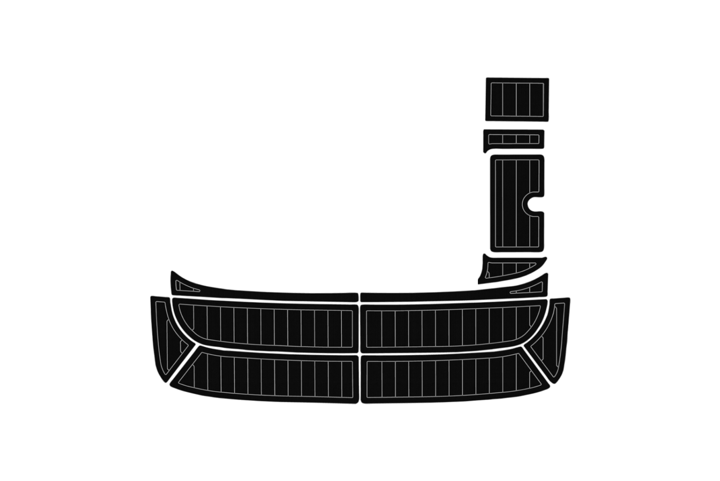 2017-2024 Bayliner VR5 Cockpit Swim platform 1/4" 6mm EVA faux teak mat Floor