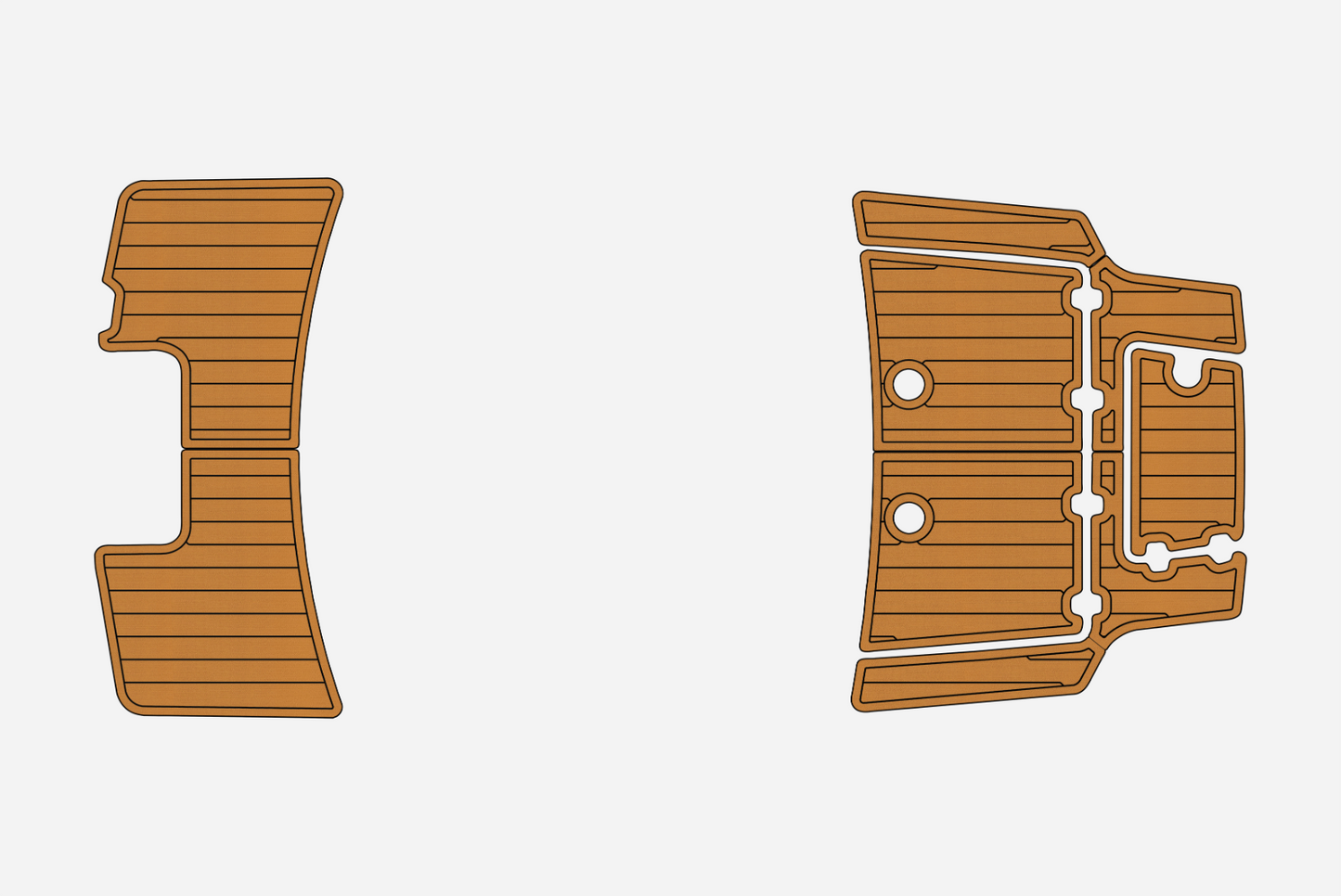 2023-2024 Mako Pro Skiff Deck Anti-slip mat Custom EVA faux teak marine flooring