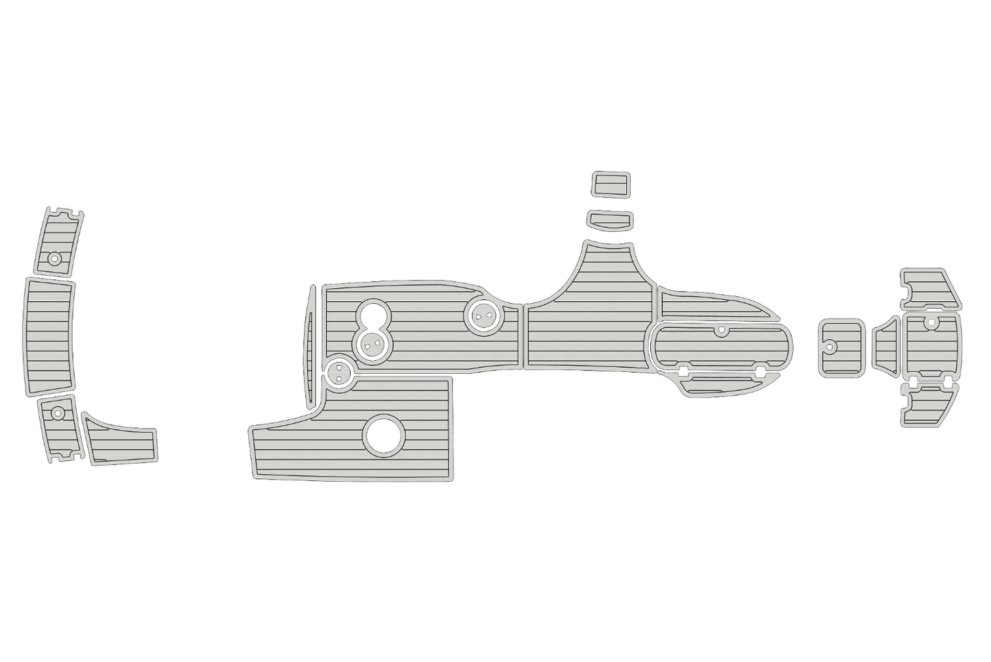 1999-2002 Monark 215 Cockpit Swim platform 1/4"6mm EVA Faux foam Teak Mat floor