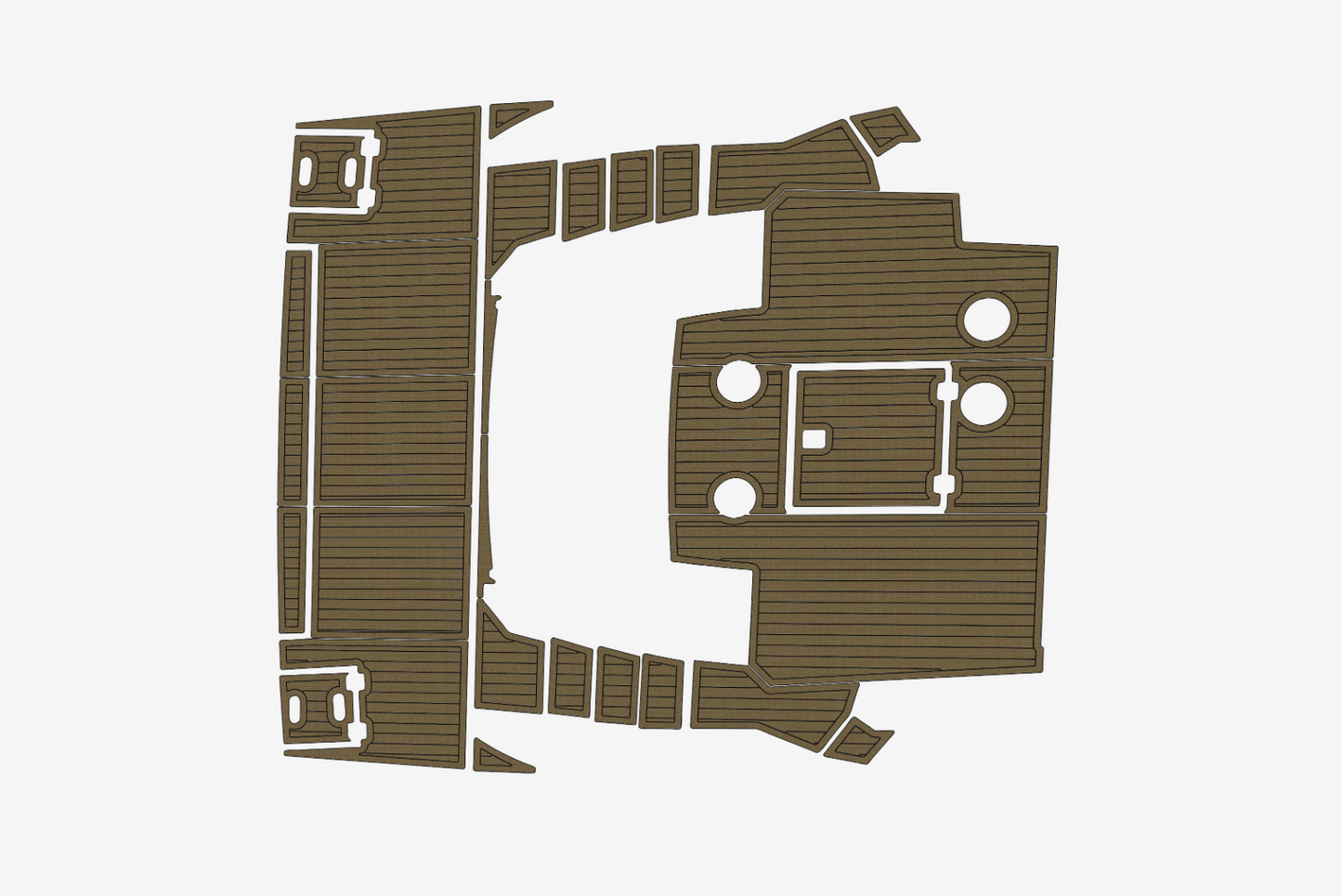 2016-2019 Cruisers 60 Cockpit Swim platform 1/4"6mm EVA Foam carpet mat floor
