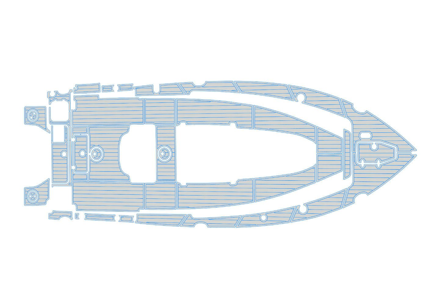 2018-2023 Sea Hunt 27 Game Fish CB Cockpit Swim platform 1/4"6mm EVA Foam floor