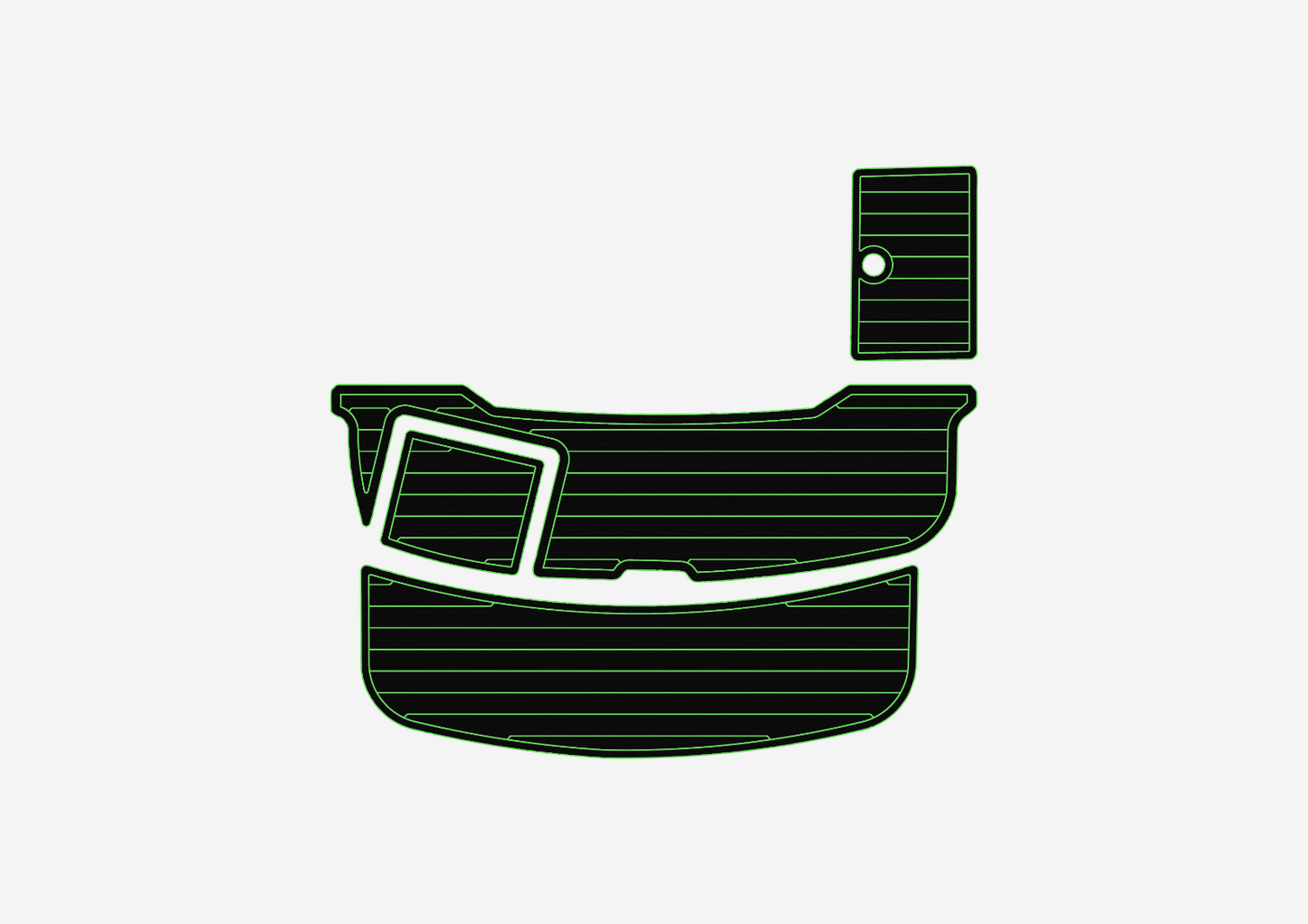 2002-2007 Cobalt 240 sp Cockpit Swim platform 1/4" 6mm EVA faux teak mat Floor