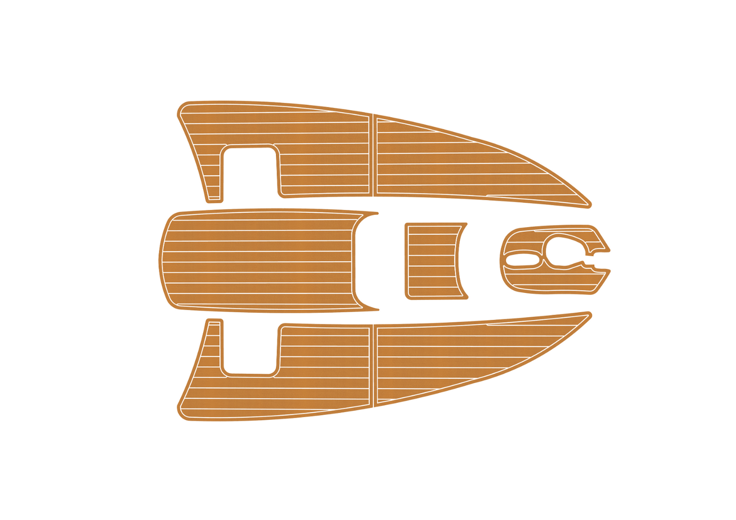 2000-2009 Bayliner 2855 Upper Deck Cockpit 1/4" 6mm EVA faux teak mat floor