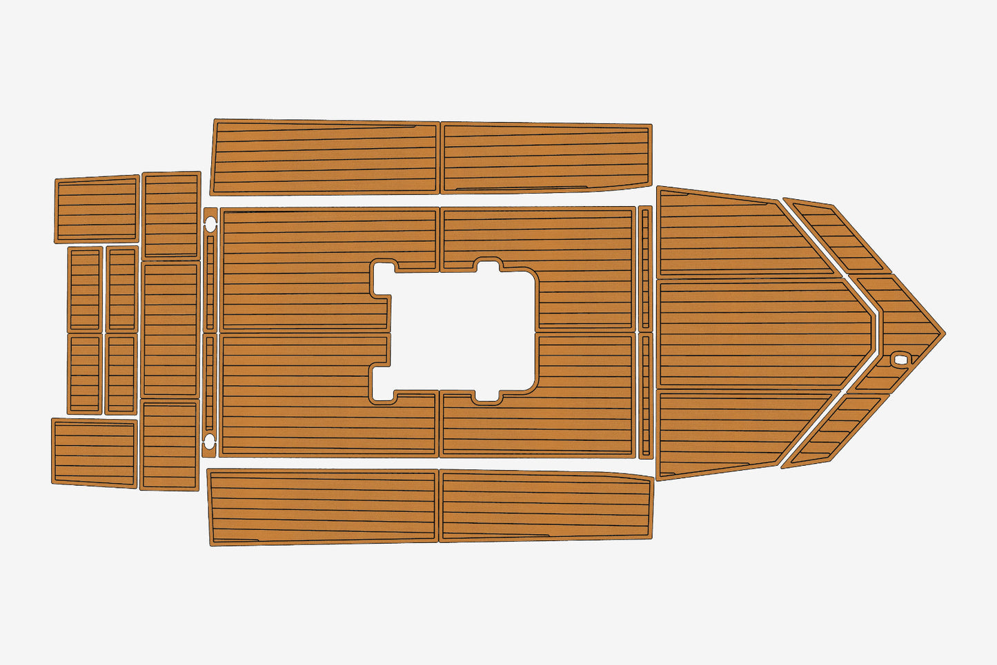 2003 AlumaCraft 20CC Cockpit Swim Platform 1/4" 6mm EVA Teak deck floor