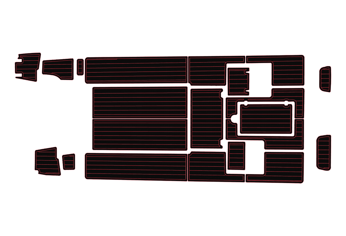 2015-2019 Caribbran 2300 Cockpit Swim platform 1/4"6mm EVA foam faux MAT floor