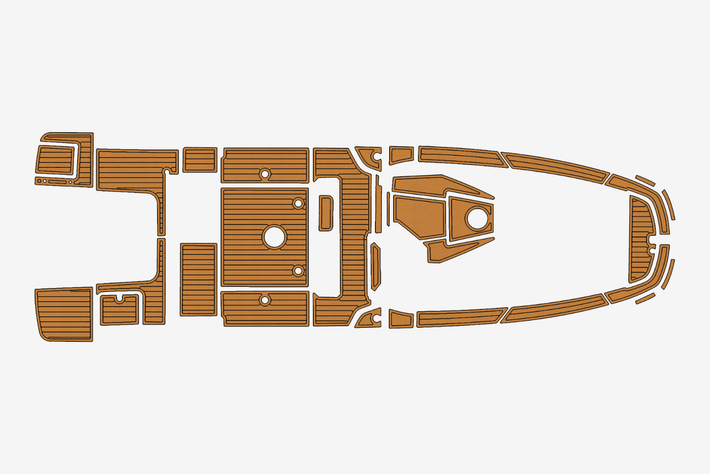 2024 Beneteau Sundeck Flyer 8 Anti-slip Custom EVA teak marine deck flooring