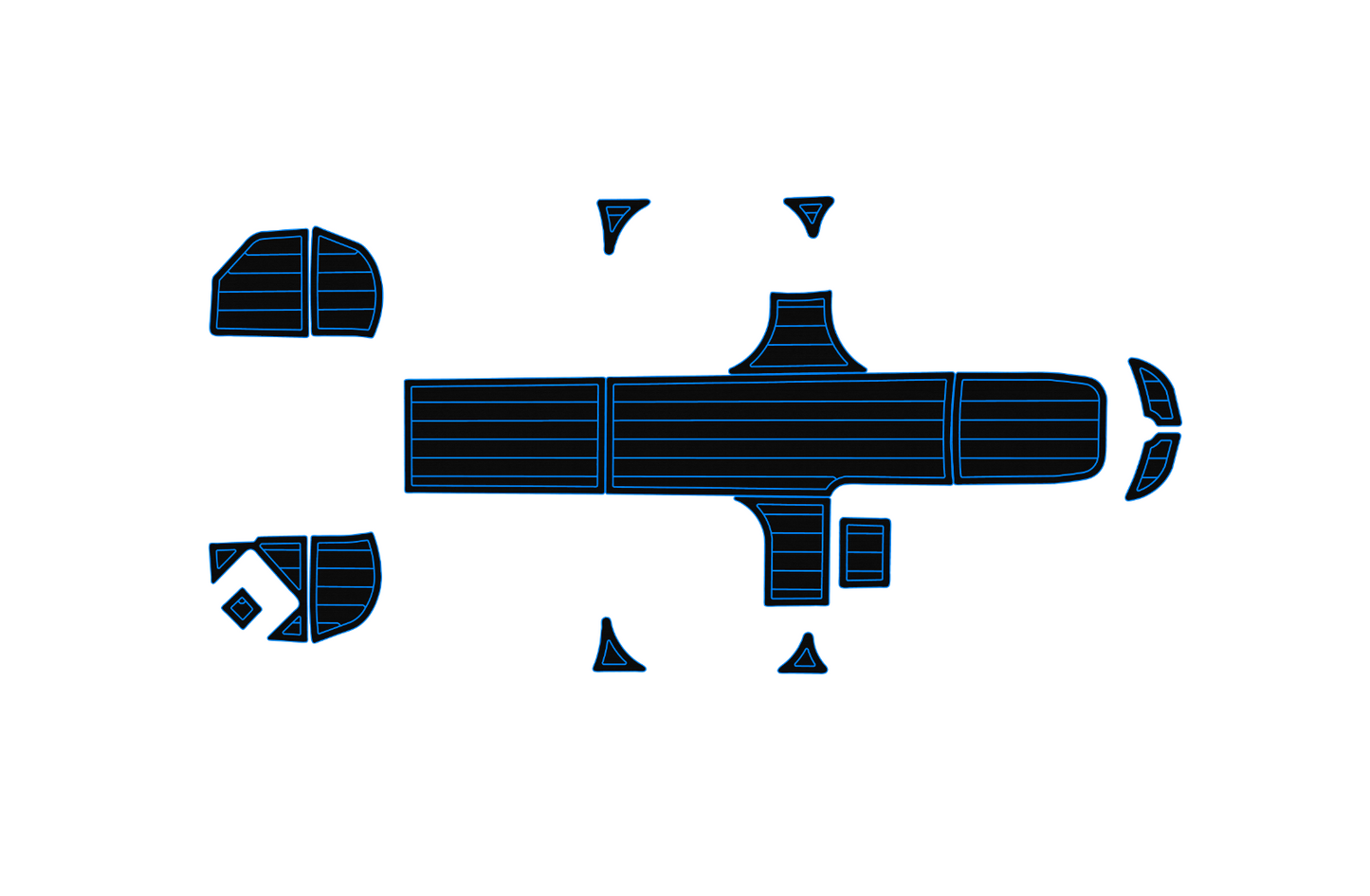 2017-2023 Bayliner Element M18 Cockpit Swim platform 1/4" 6mm EVA faux mat Floor