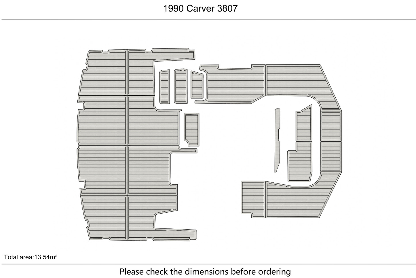 1990 caver 3807 Cockpit Swim Platform 6mm EVA Foam FAUX teak floor