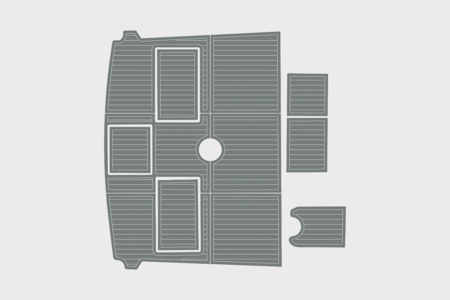 1989-1991 Buddy Davis 47 SF Cockpit 1/4"6mm EVA Foam carpet marine floor