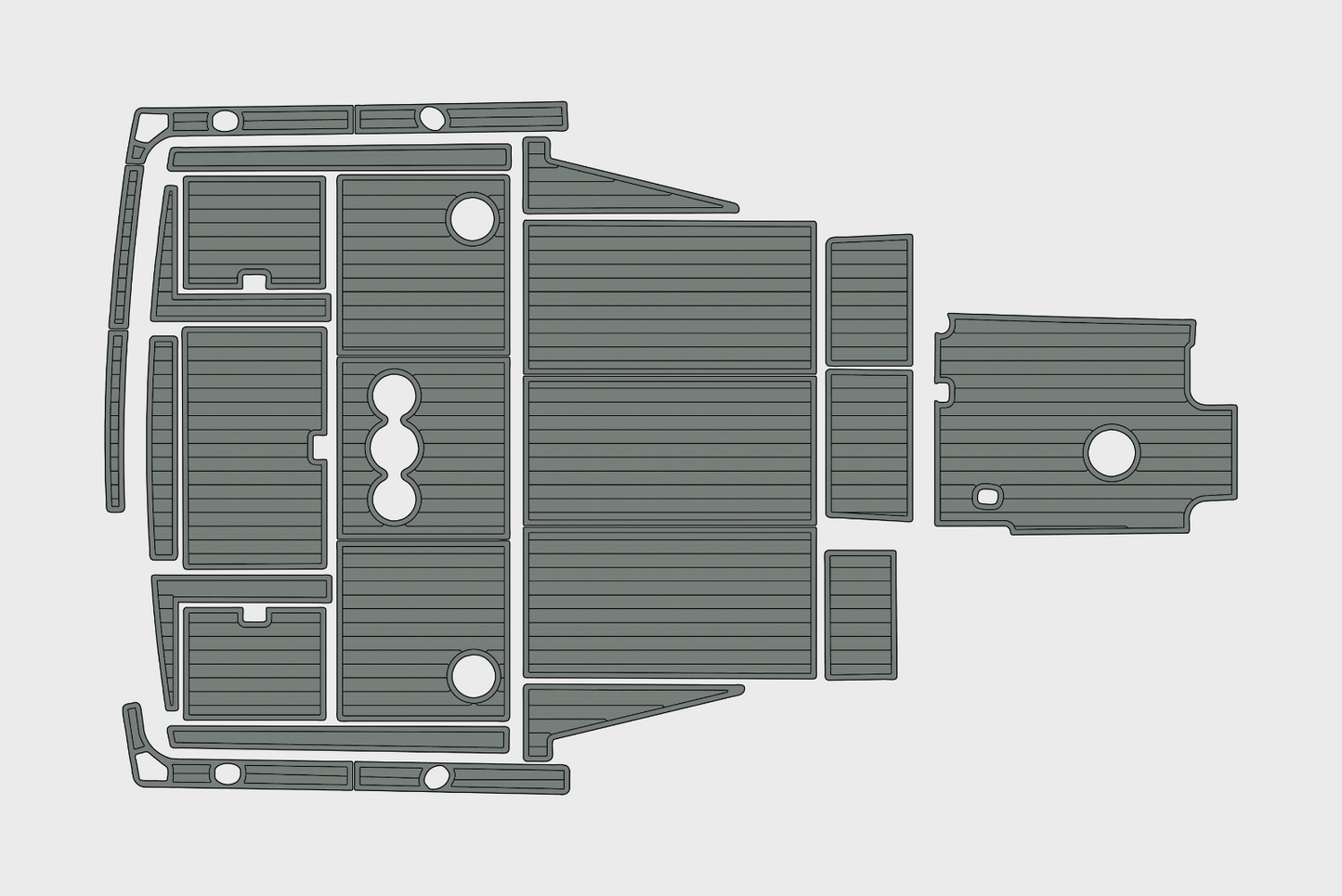 1989-1990 Tiara 33 open Cockpit 1/4"6mm EVA Foam floor