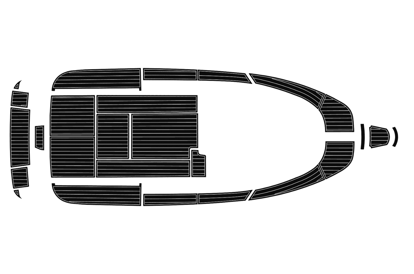 2007-2009 Aquador 25 WAE Cockpit Swim platform bow 1/4"6mm EVA foam faux floor