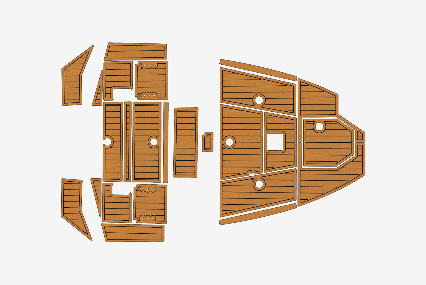 2023 Avid 19 FS Cockpit 1/4" 6mm EVA Teak deck floor