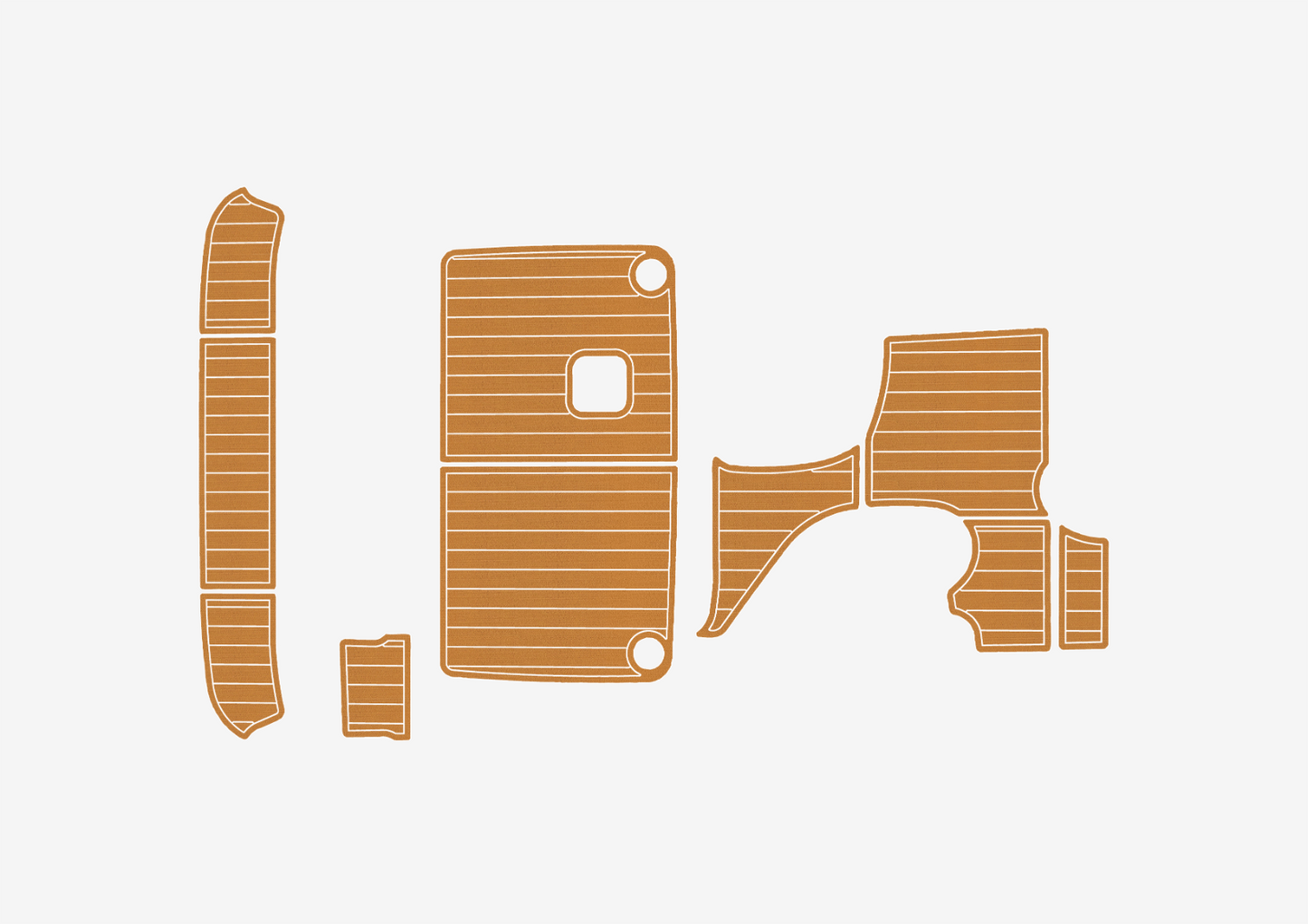 2000-2002 Bayliner 2455 Cockpit Swim platform 1/4" 6mm EVA faux teak mat Floor