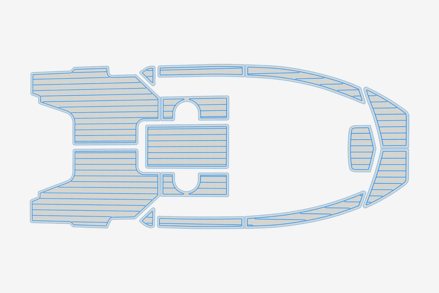 1996-2001 Bayliner 1802 Cuddy Trophy Cockpit Swim platform 1/4"6mm EVA mat floor