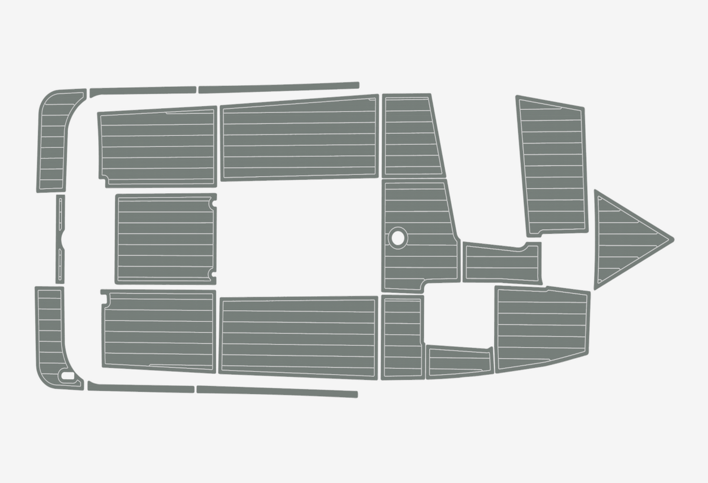 1998-2003 Malibu Response Cockpit Swim platform 1/4" 6mm EVA teak foam Floor