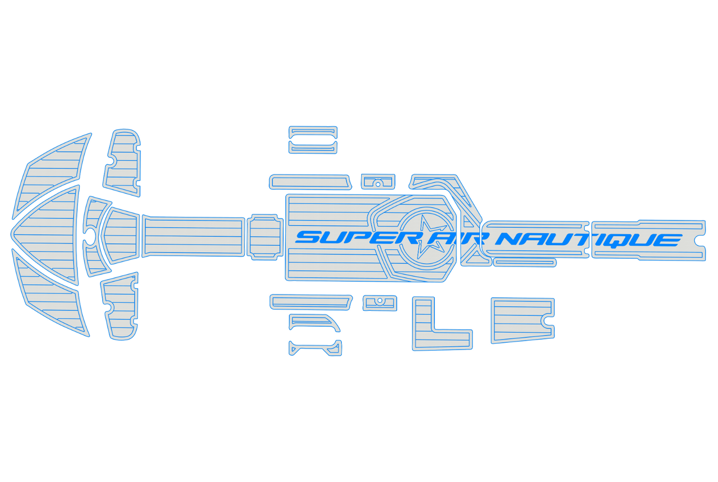 2010 Nautique 230 Super Air Anti-slip Custom mat EVA faux teak marine flooring