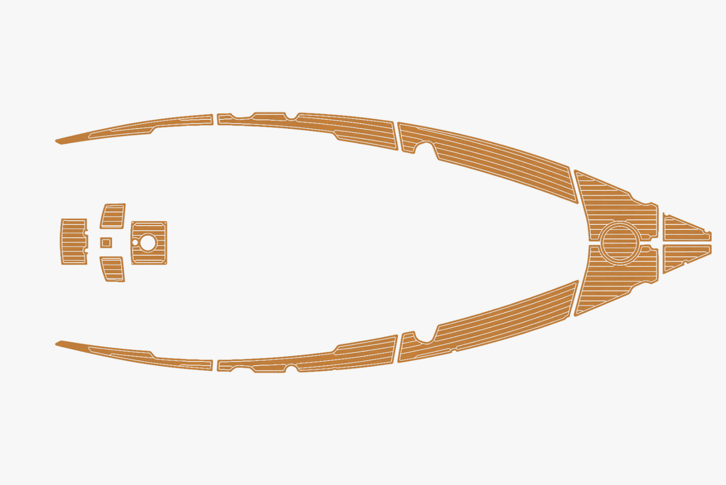 2003 Bavaria 32 Anti-slip mat Custom EVA faux teak marine flooring