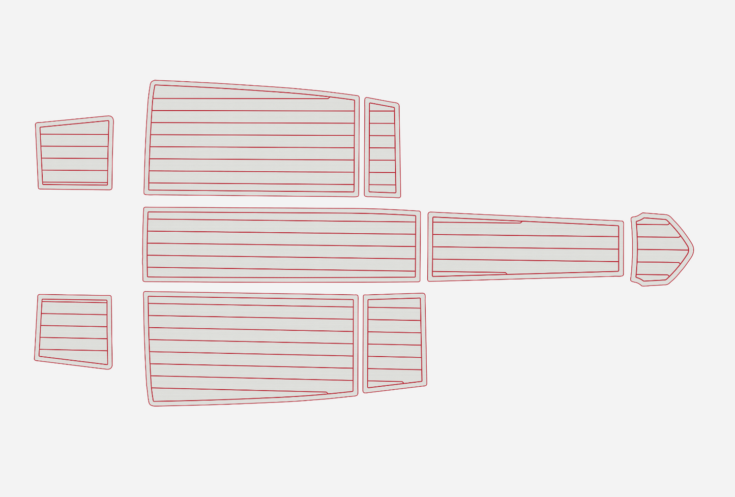 2008-2017 Bella 530 EXCEL Marine teak deck EVA Foam Boat fuax foam mat flooring