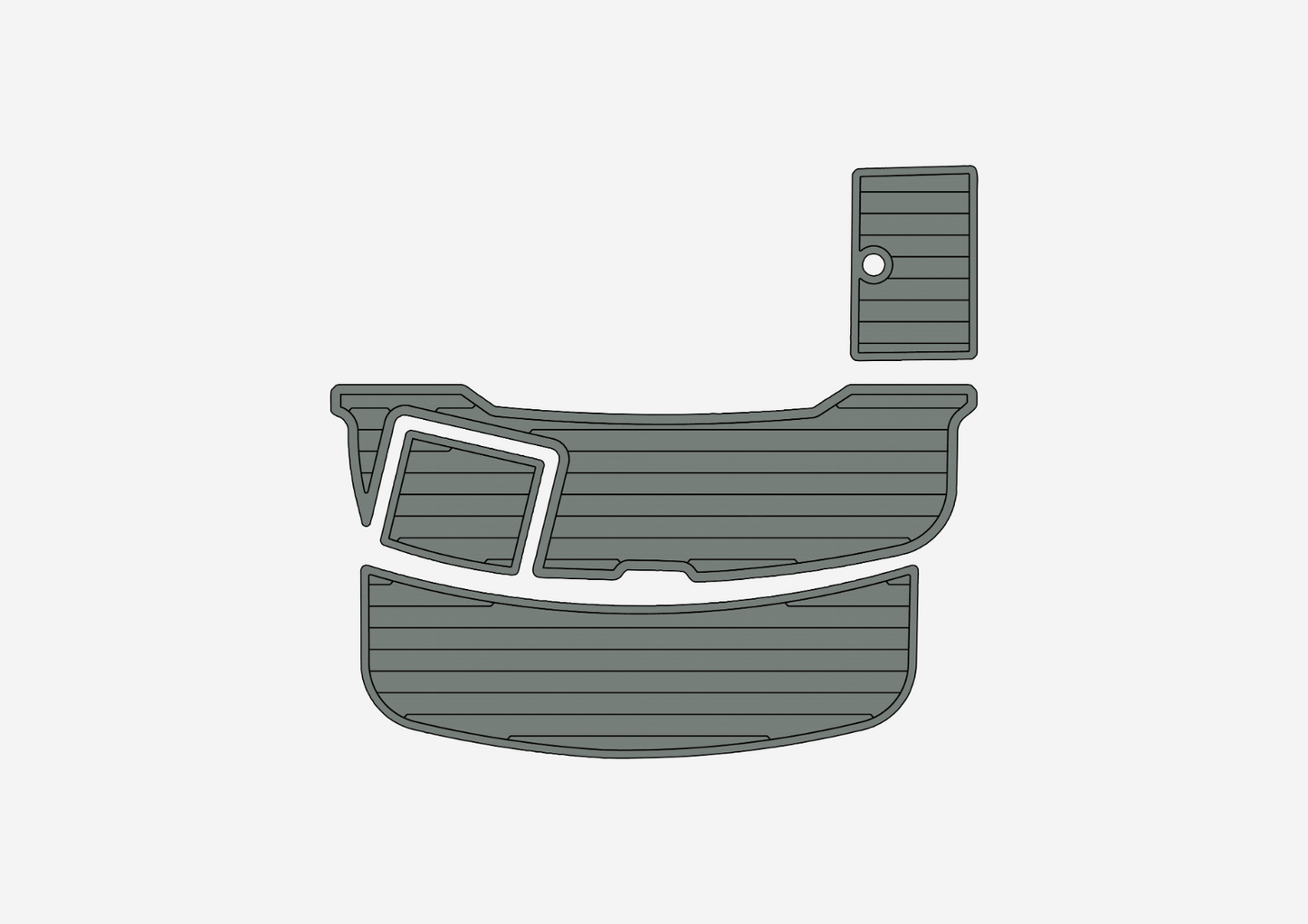 2002-2007 Cobalt 240 sp Cockpit Swim platform 1/4" 6mm EVA faux teak mat Floor