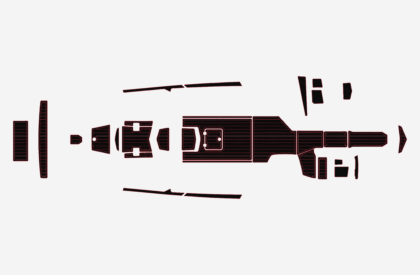 2019 TIGE ZX5 Cockpit BOW 1/4"6mm EVA foam faux Non-Slip MAT Marine floor