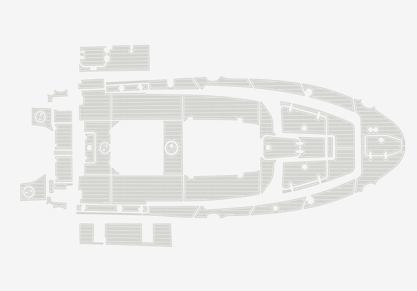2019-2023 SEA HUNT 275 ULTRA se cc Cockpit Swim platform 1/4"6mm EVA Foam floor