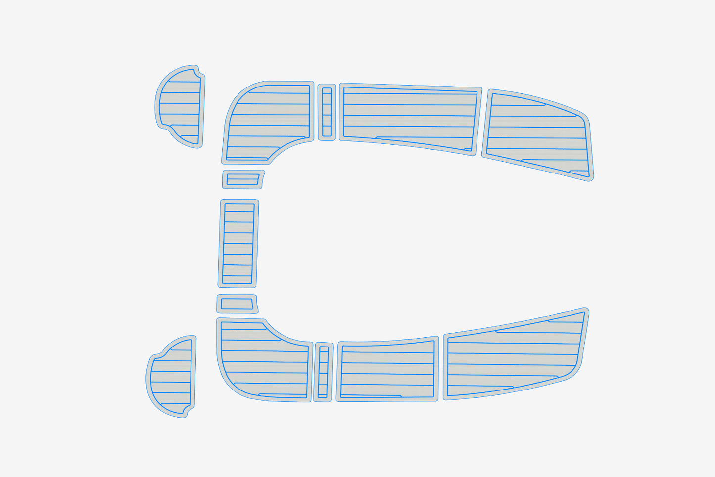 2004-2009 Hunter 36 Cockpit Swim platform 1/4"6mm EVA Foam floor